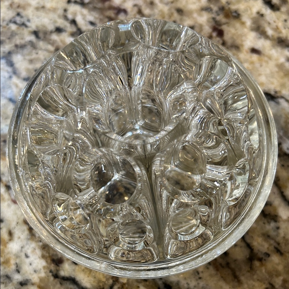 Vintage Reims VMC France clear glass flower frog designed for floral arrangement - Picture 3 of 10